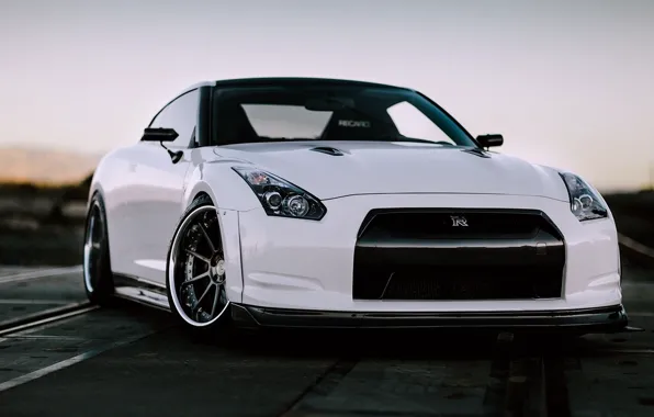 Картинка car, машина, белый, Nissan, GT-R, ниссан, R35, ГТ-Р