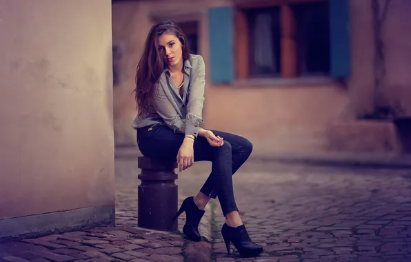 Город, улица, рубашка, брючки, Anaïs