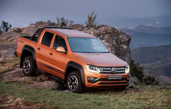 Гора, Volkswagen, пикап, Amarok, выступ, Canyon, 2019